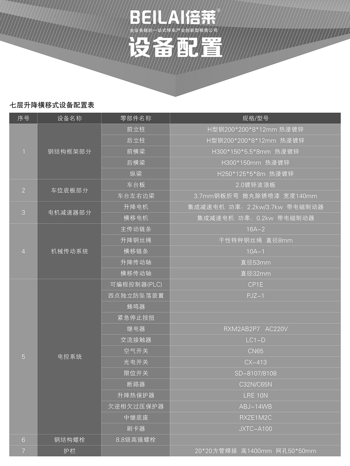 机械式车库PSH7七层升降横移立体停车设备配置.jpg