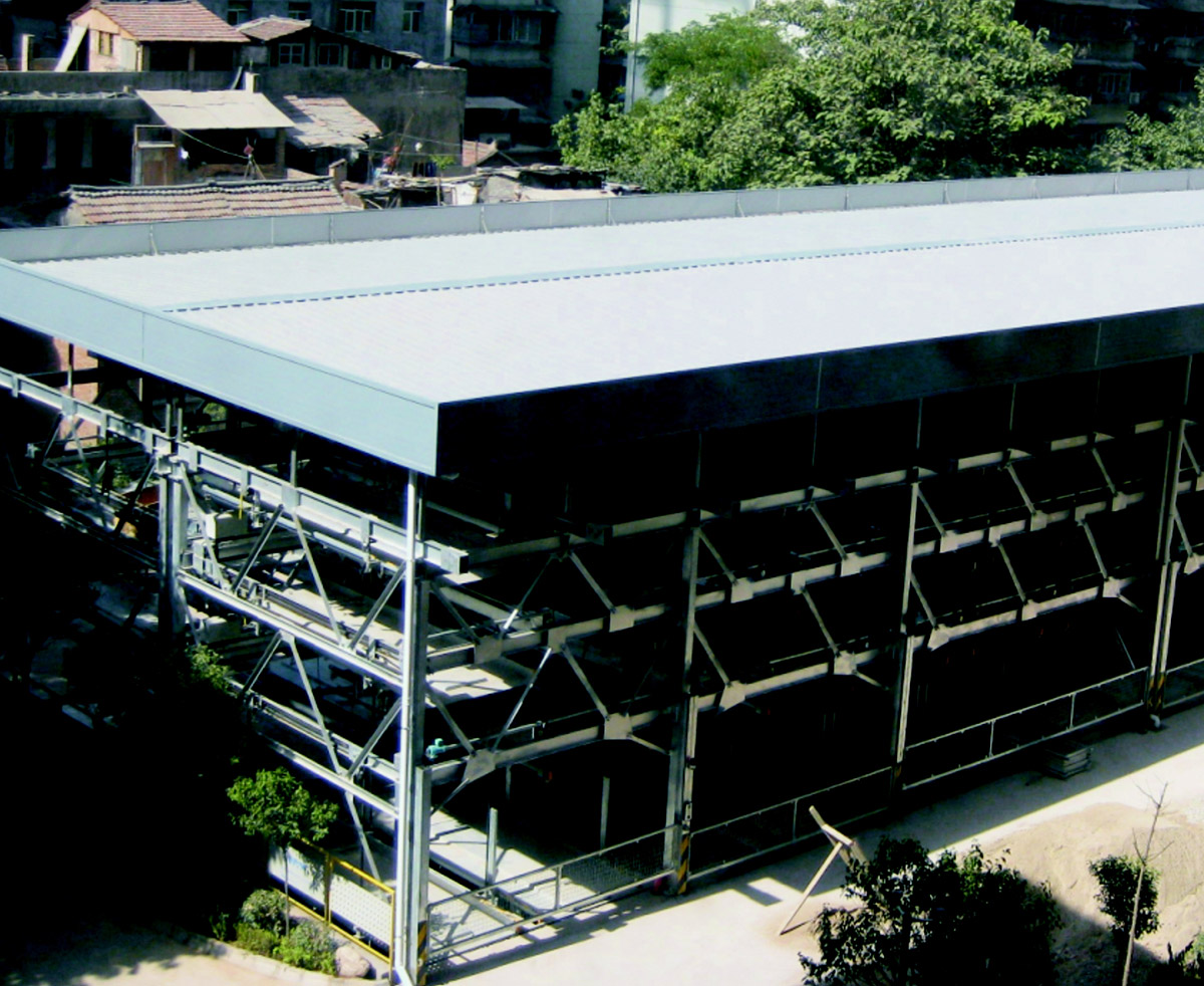 名山机械式车库PSH4-D2负二正二地坑四层升降横移机械智能车库