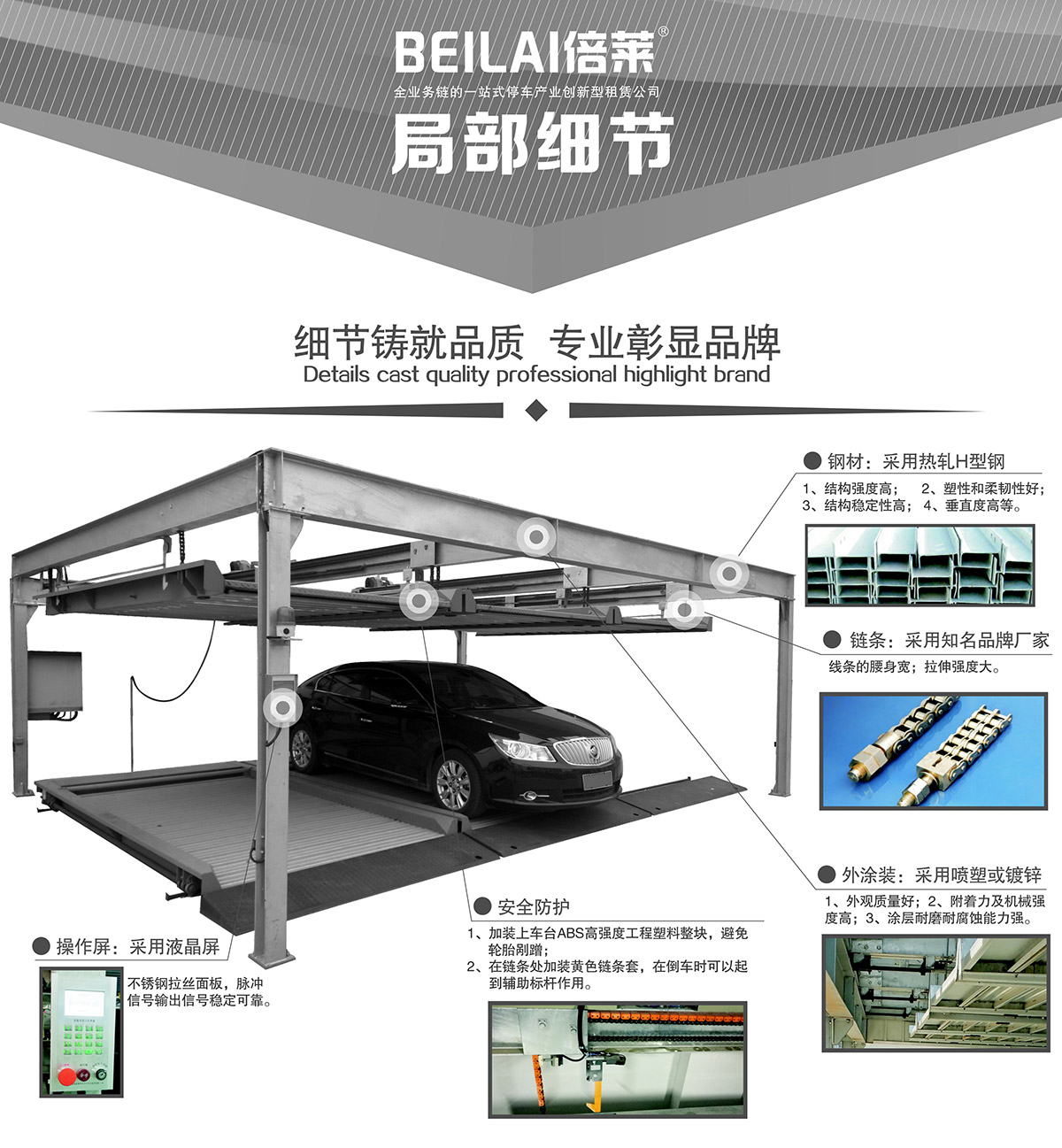 机械式车库单列PSH2二层升降横移立体停车局部细节.jpg